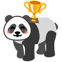 panda and trophy