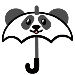 panda and umbrella