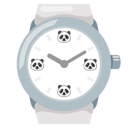 panda and watch