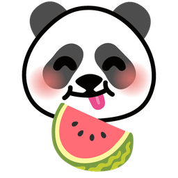 panda and watermelon