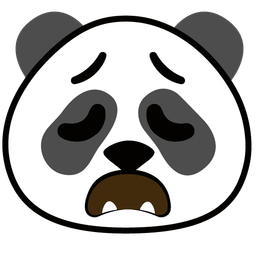 panda and weary face