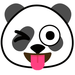 Panda and Winking face with tongue