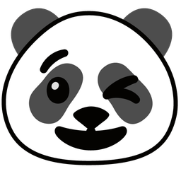 Panda and Winking face