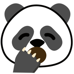 panda and yawning face