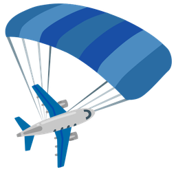 parachute and airplane