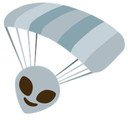 parachute and alien