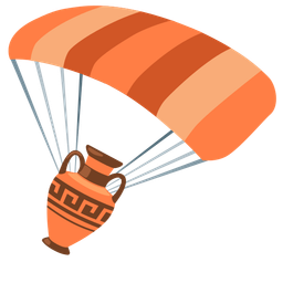 parachute and amphora