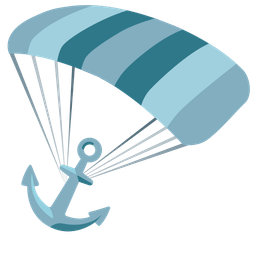 parachute and anchor