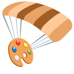 parachute and artist palette