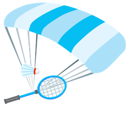 parachute and badminton