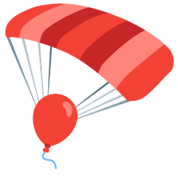 parachute and balloon