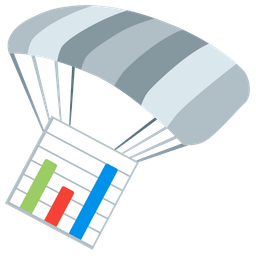 parachute and bar chart