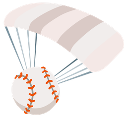 parachute and baseball