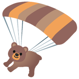 parachute and bear