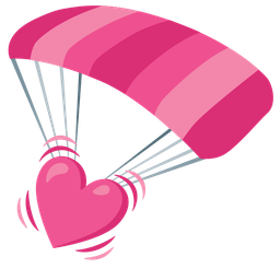 parachute and beating heart