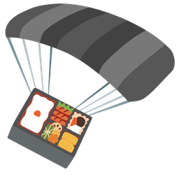 parachute and bento box