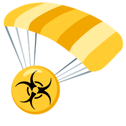 parachute and biohazard