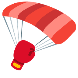 parachute and boxing glove