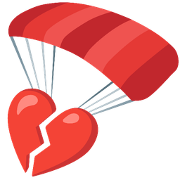 parachute and broken heart