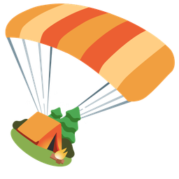 parachute and camping