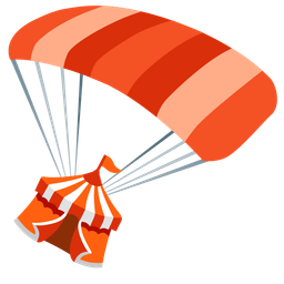 parachute and circus tent