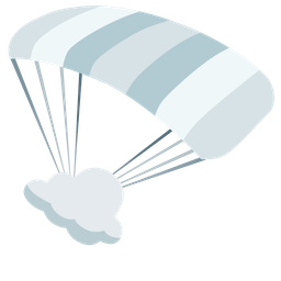 parachute and cloud