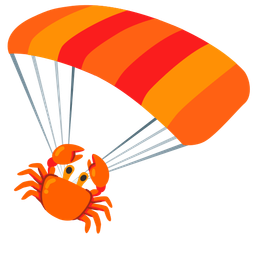 parachute and crab