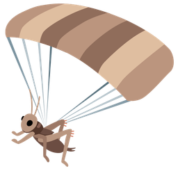 parachute and cricket