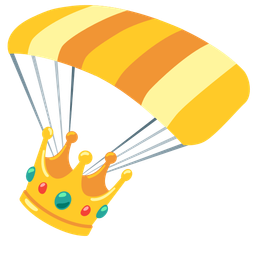 parachute and crown