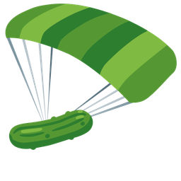 parachute and cucumber
