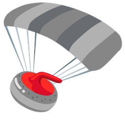 parachute and curling stone