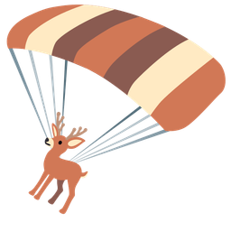 parachute and deer