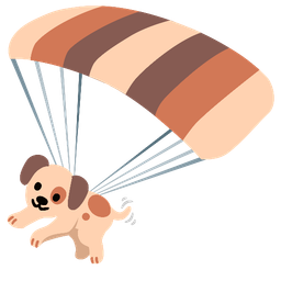 parachute and dog face