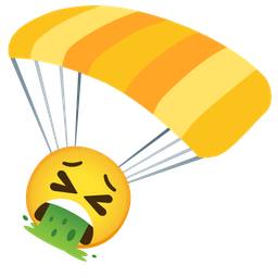 parachute and face vomiting