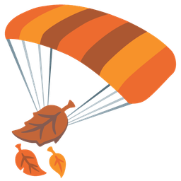 parachute and fallen leaf
