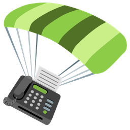 parachute and fax machine