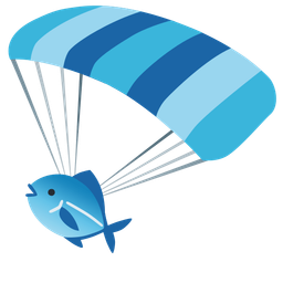 parachute and fish