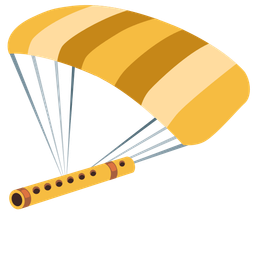 parachute and flute