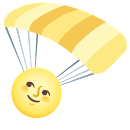 parachute and full moon face
