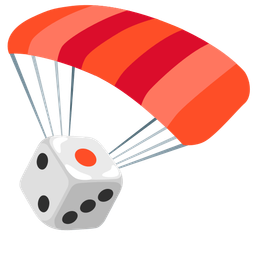 parachute and game die