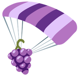 parachute and grapes
