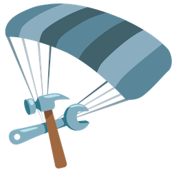 parachute and hammer and wrench