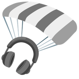 parachute and headphone