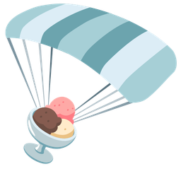 parachute and ice cream