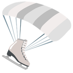 parachute and ice skate
