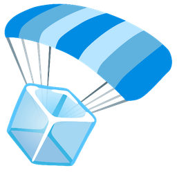 parachute and ice