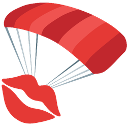 parachute and kiss mark