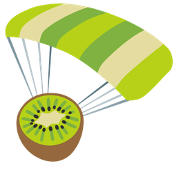 parachute and kiwi fruit