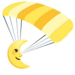 parachute and last quarter moon face