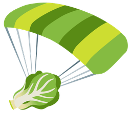 parachute and leafy green